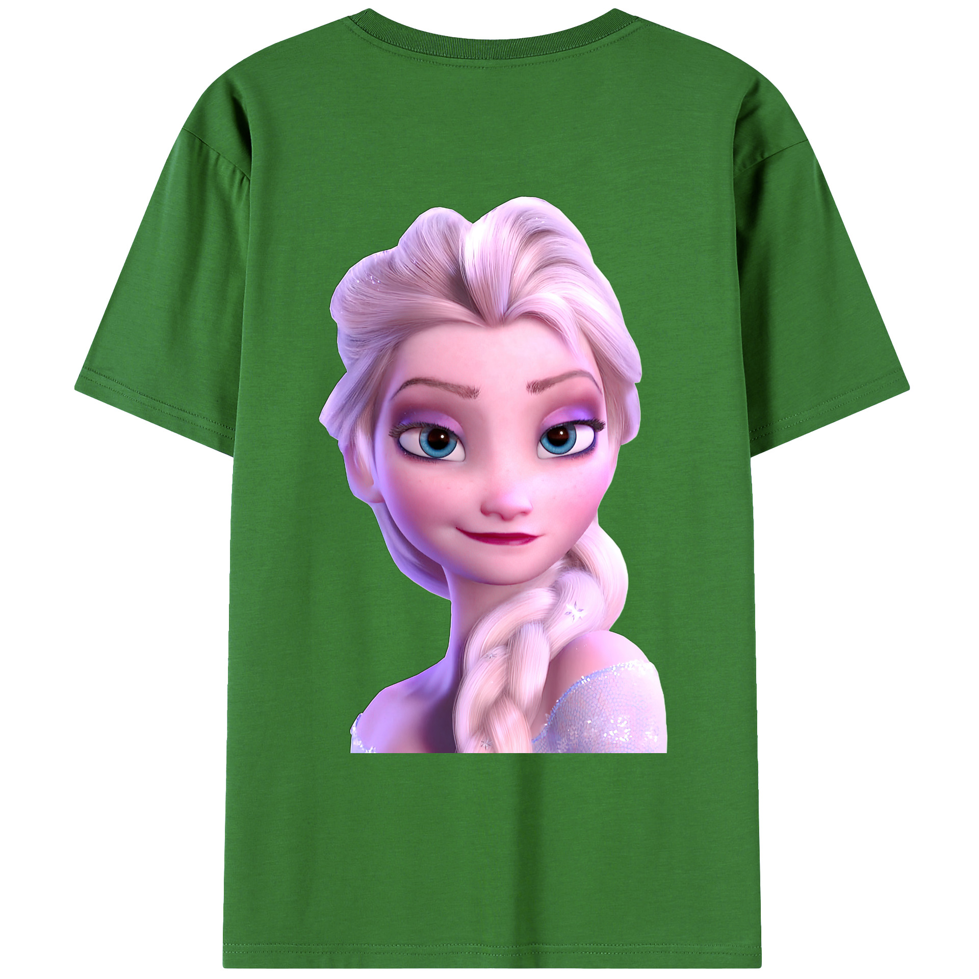 （画像用） アナと雪の女王 アンナ エルサ Frozen Anna Elsa レディース半袖Tシャツ(バックプリント)
